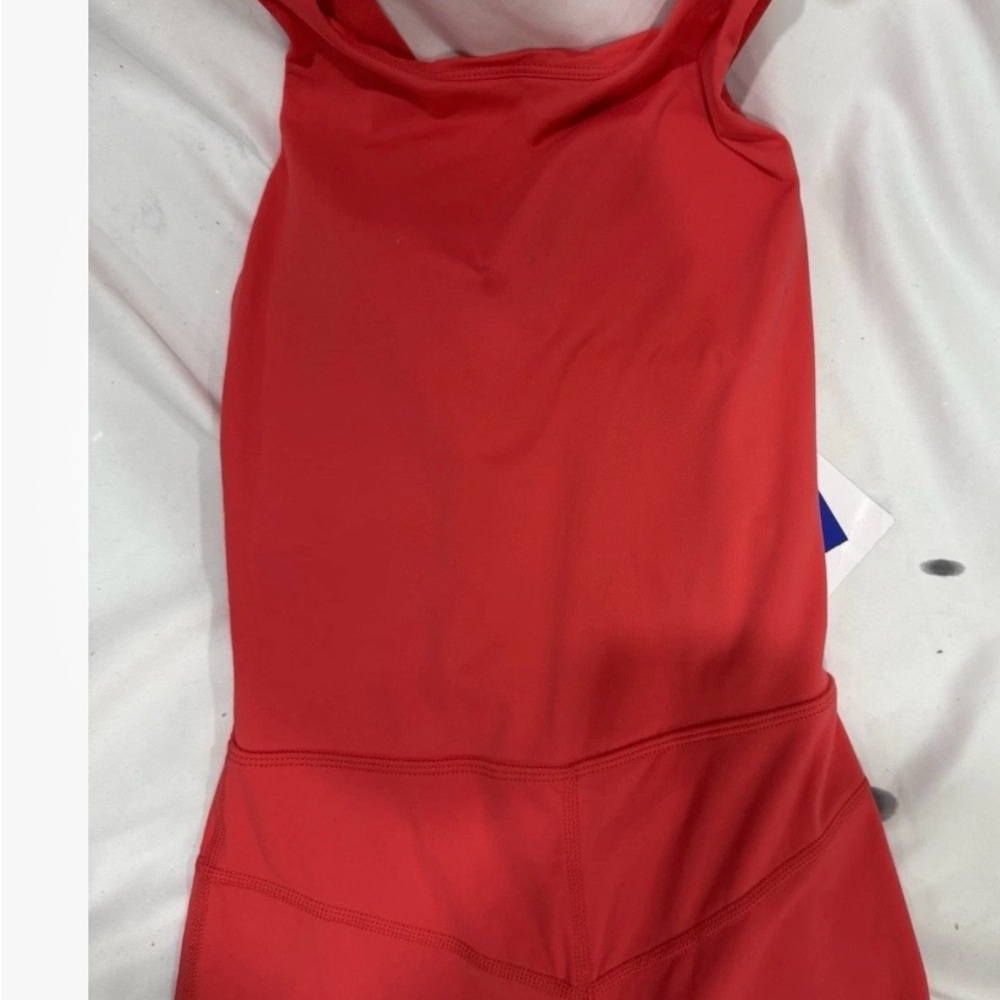 JoyLab Red Flared Strap Jumpsuit - Picture 7 of 7
